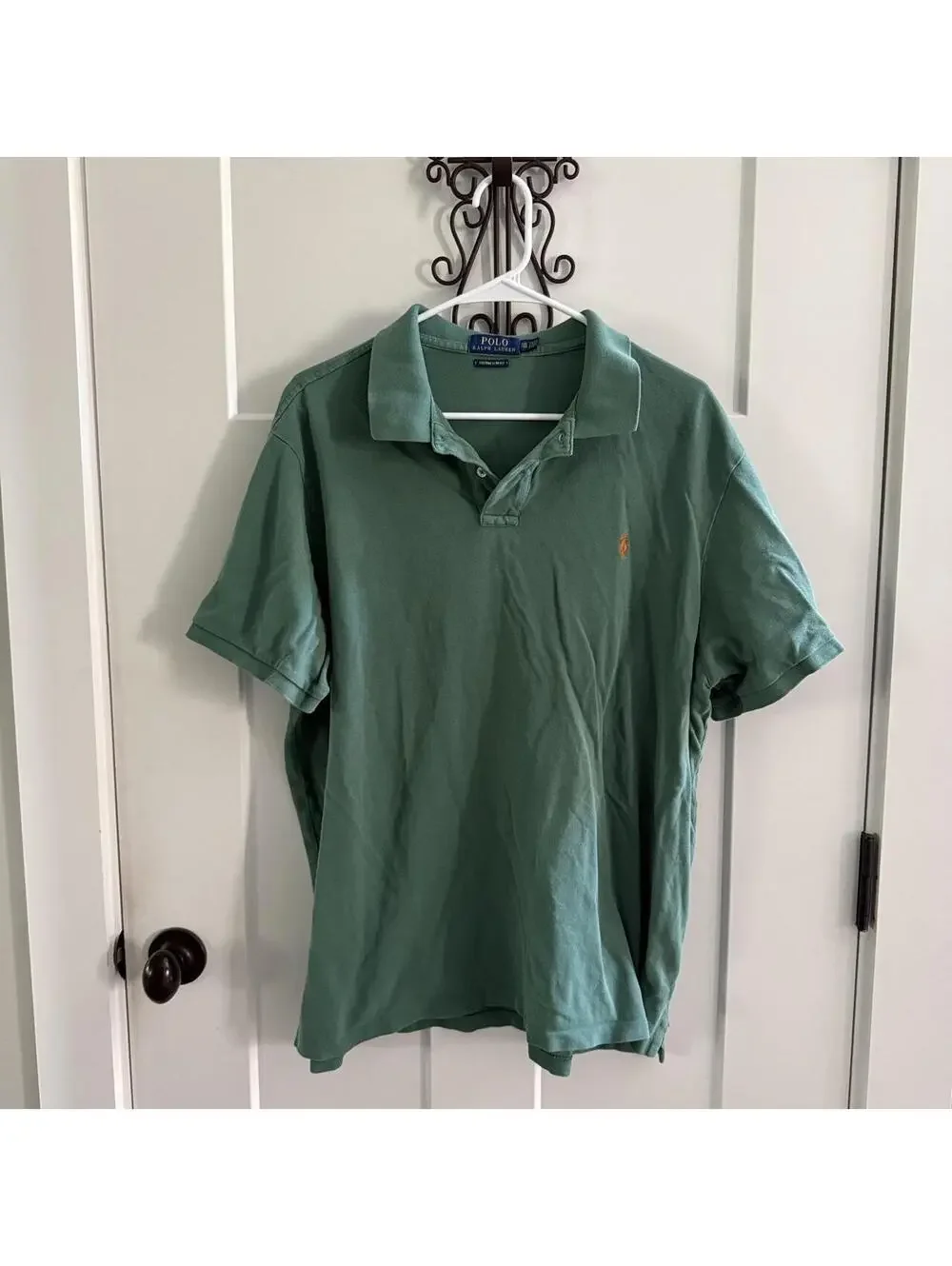 🌿 Polo Ralph Lauren Green Custom Slim Fit Polo | Men’s XXL